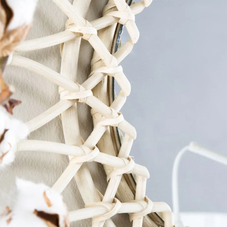 Aik Miroir 60d rotin naturel