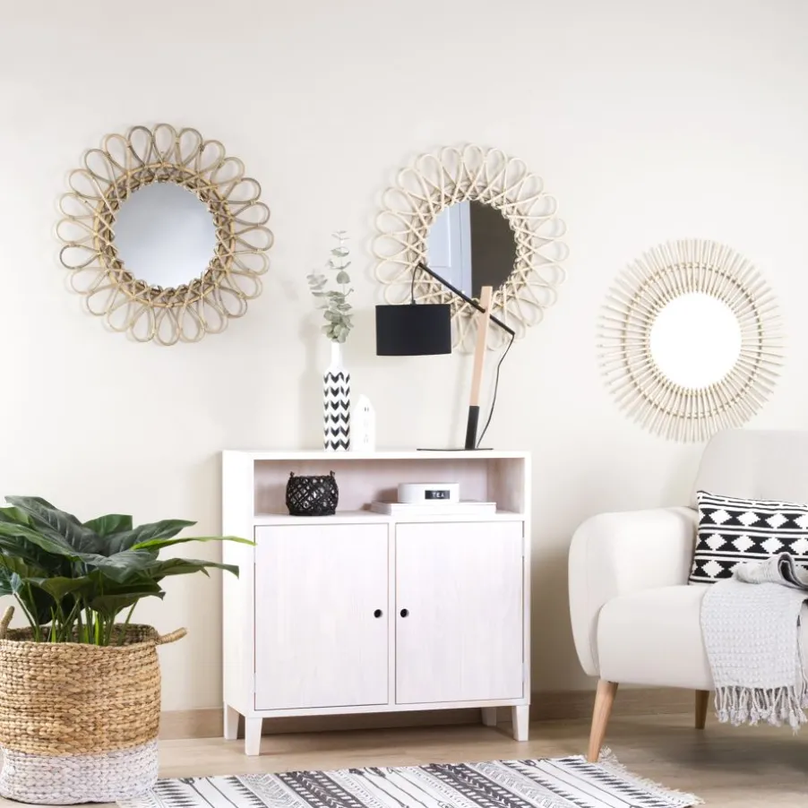 Aik Miroir 60d rotin naturel