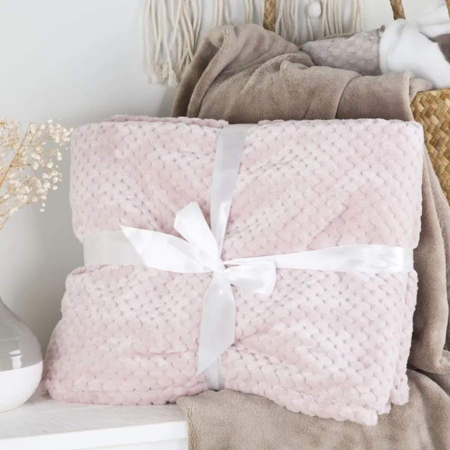 Alfie Couverture rose 130x170