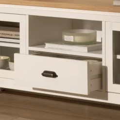 Avelin Meuble tv blanc et naturel