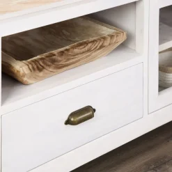 Avelin Meuble tv blanc et naturel