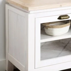 Avelin Meuble tv blanc et naturel