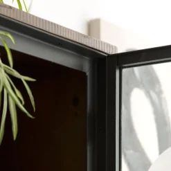 Baltic Vitrine en bois massif et métal