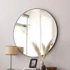 Caly Miroir noir en aluminium - verre