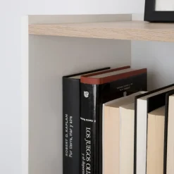 Canes étagère blanc mat et naturel duna