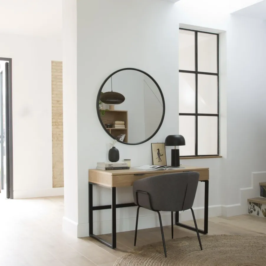 Coimbra Bureau en bois et métal avec tiroirs