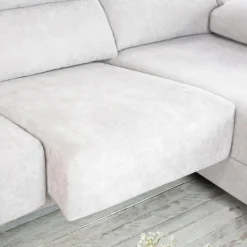 Dandy Canapé d'angle droite 4 places beige avec rangement