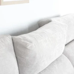 Dandy Canapé d'angle droite 4 places beige avec rangement