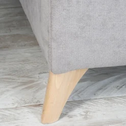 Dandy Canapé d'angle droite 4 places gris avec rangement