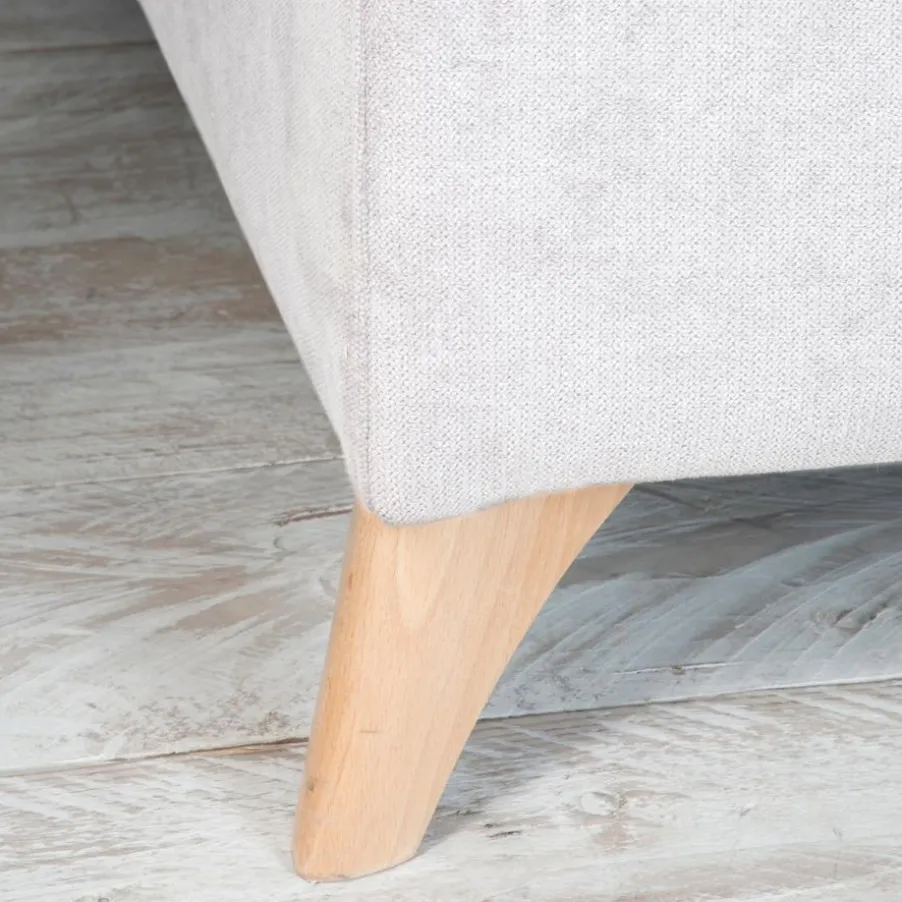 Dandy Canapé d'angle droite 4 places beige avec rangement