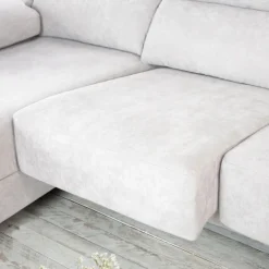 Dandy Canapé d'angle gauche 4 places beige avec rangement