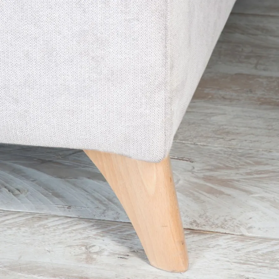 Dandy Canapé d'angle gauche 4 places beige avec rangement