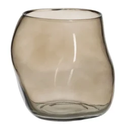 Defas Vase en verre taupe