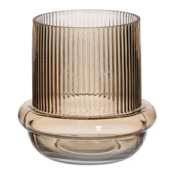 Delas Vase en verre brun