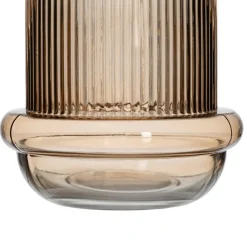 Delas Vase en verre brun