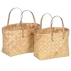 Demas Ensembles de 2 paniers en bois de paulownia