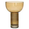 Denas Vase en verre brun