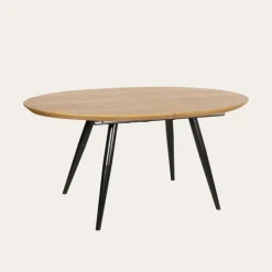 Didier Mesa de comedor extensible ovalada 160/200 de madera y metal