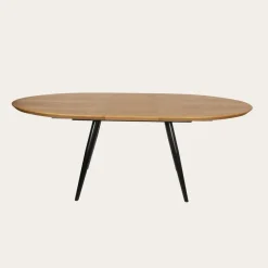 Didier Mesa de comedor extensible ovalada 160/200 de madera y metal