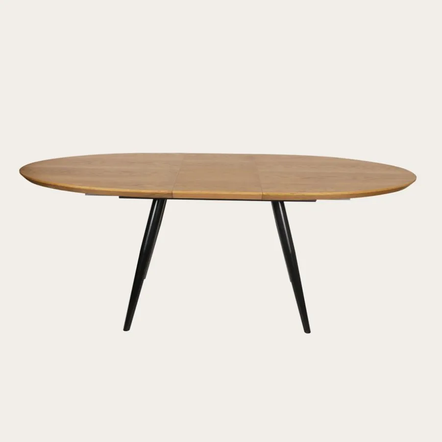 Didier Mesa de comedor extensible ovalada 160/200 de madera y metal