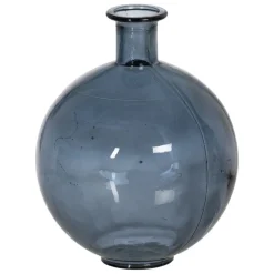 Dihos Vase en verre recyclé bleu