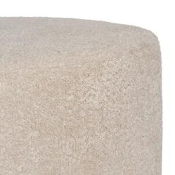 Duzas Pouf de salon en tissu et métal