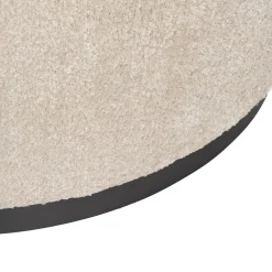 Duzas Pouf de salon en tissu et métal