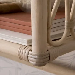 Eban étagère murale rectangulaire 60x35 en rotin naturel