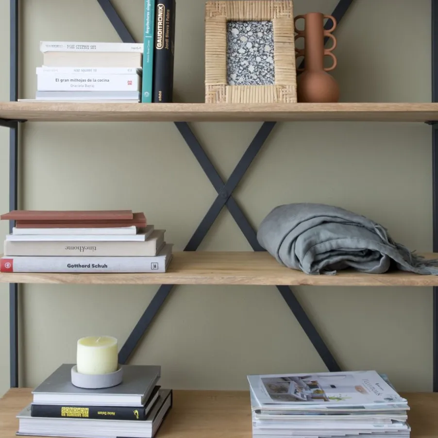 Eifel étagère en bois de manguier et métal 100