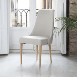 Elisa Chaise rembourrée beige