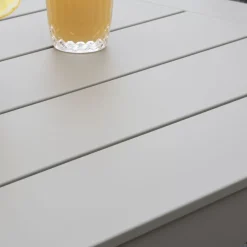 Ensemble Table inset et 6 chaises gris/blanc