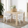 Gael Table &agrave; manger extensible rectangulaire 160/210 en bois couleur naturelle