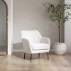 Gali Fauteuil beige avec pieds en métal