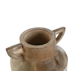 Gammes De vase en bois de manguier sculpté