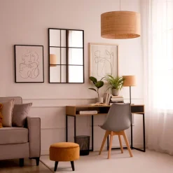 Gauguin Bureau en ch&ecirc;ne wild et métal noir avec tiroir