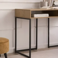 Gauguin Bureau en ch&ecirc;ne wild et métal noir avec tiroir