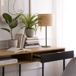 Gauguin Bureau en ch&ecirc;ne wild et métal noir avec tiroir