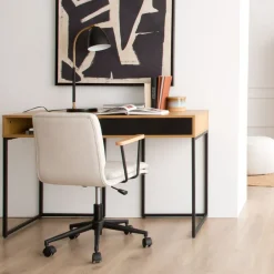 Gauguin Bureau en ch&ecirc;ne wild et métal noir avec tiroir