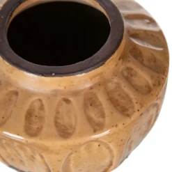 Gete Vase marron decoration en ceramique