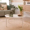 Hans Table basse en bois laqué blanc grand