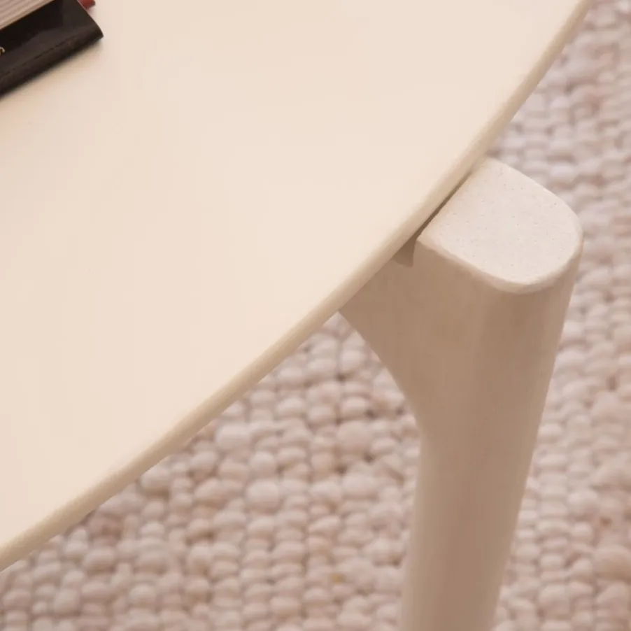 Hans Table basse en bois laqué blanc grand