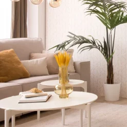 Hans Table basse en bois laqué blanc grand