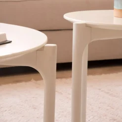 Hans Table basse en bois laqué blanc grand