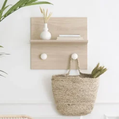 Hansel Porte-manteau mural avec étagère