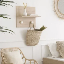 Hansel Porte-manteau mural avec étagère