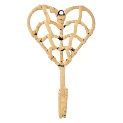 Heart Percha en rotin naturel