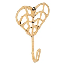 Heart Percha en rotin naturel