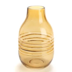 Huka Vase moutarde h22