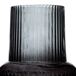 Jata Vase gris en verre décoration