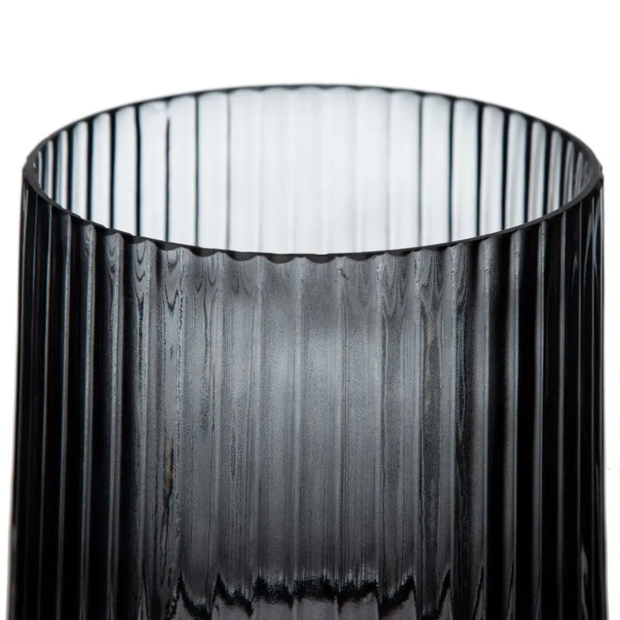 Jata Vase gris en verre décoration